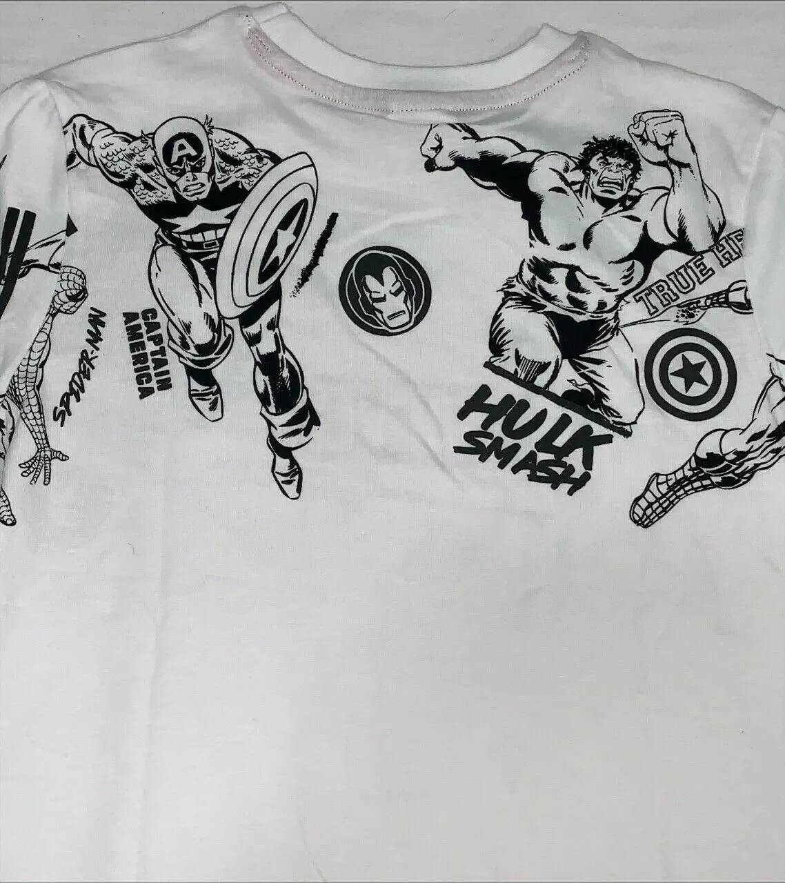 Boys White Official Marvel Comics Cotton T-Shirt