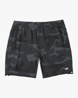 Boys Yogger Stretch Elastic Shorts 15" - Black Camo