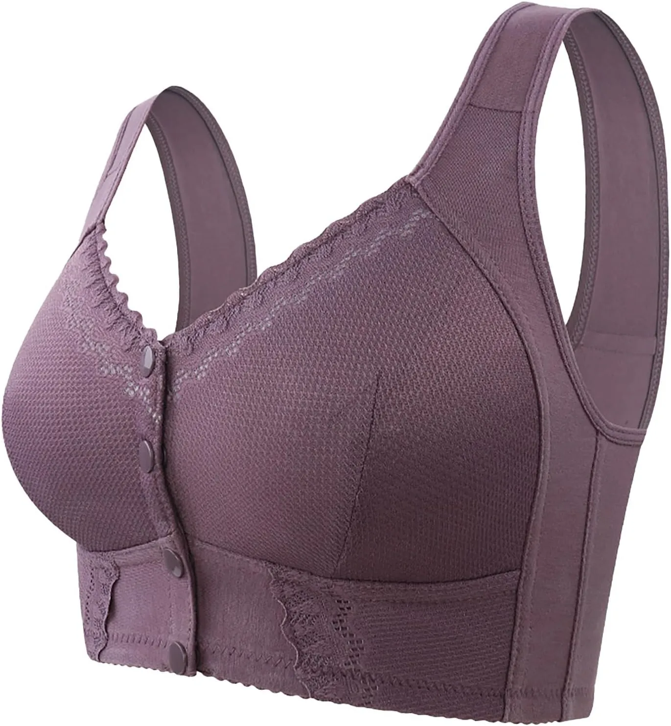 Bra for Women Athletic Clothes Smoothing Daisy Bras Lace Thin Straps Lined T Shirt Bra Seniors Yoga Sports Wireless