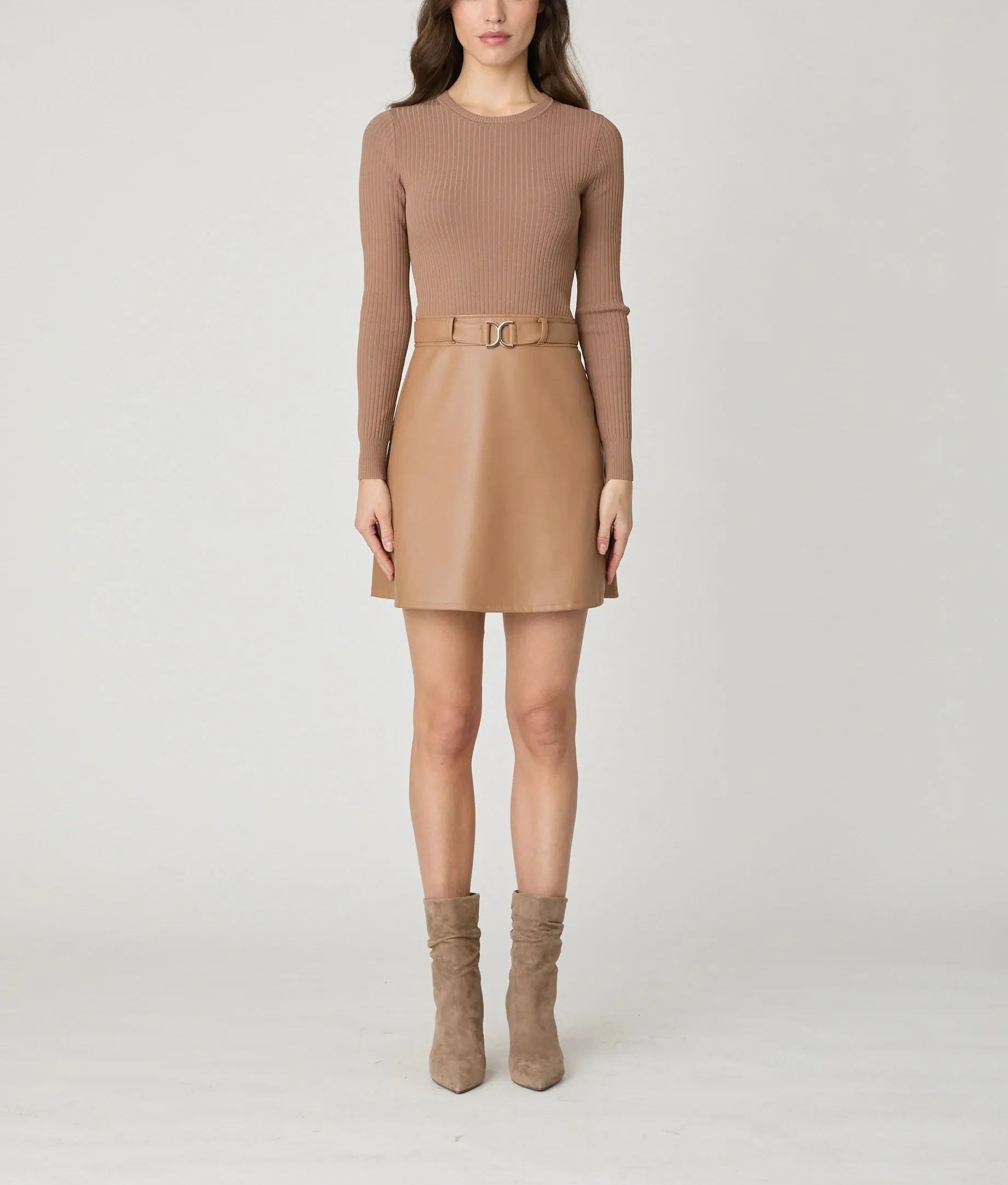 Brayden Dress in Camel Farm Scene