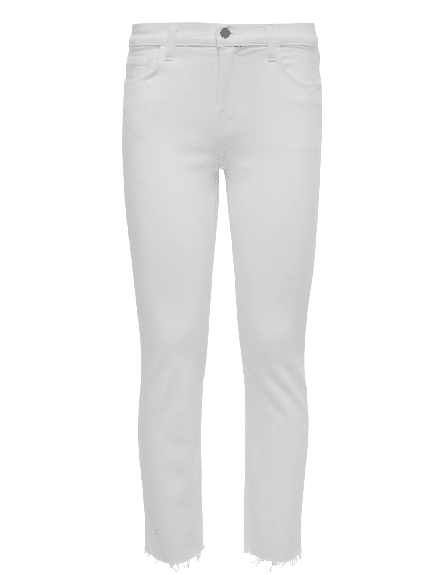 Common Wear Four Way Stretch Fabric L'AGENCE Sada High Rise Cropped Slim Jeans In Blanc