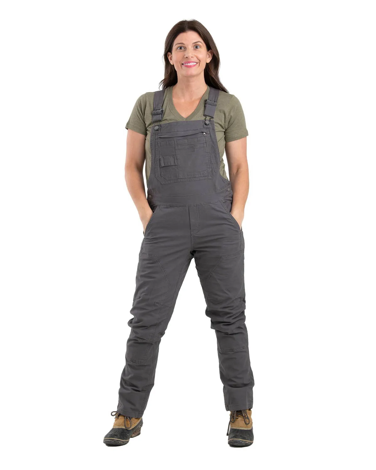 Berne Titanium Cotton Blend Ladies Flex180 Field Bib Overall Versatile Outfit