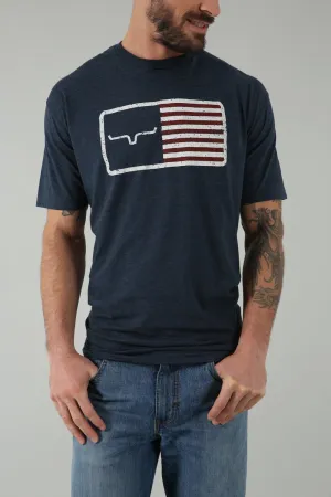Breathable Mesh Panels Kimes Ranch Mens American Trucker Tee Navy Cotton Blend S/S T-Shirt Embroidered Logo Special Occasion Kimes Ranch Mens American Trucker Tee Navy Cotton Blend S/S T-Shirt