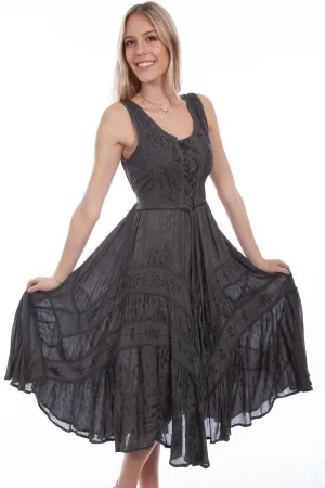 Breathable Style Scully Womens Gunmetal Rayon Lace Front S/L Dress Scully Womens Gunmetal Rayon Lace Front S/L Dress High-waisted Simple Comfort