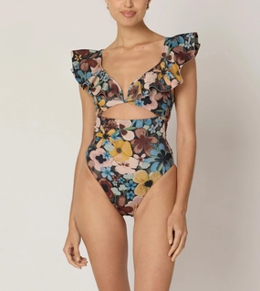 Breathable knit Harlow One Piece | Foraged Violets Harlow One Piece | Foraged Violets Bright Hues