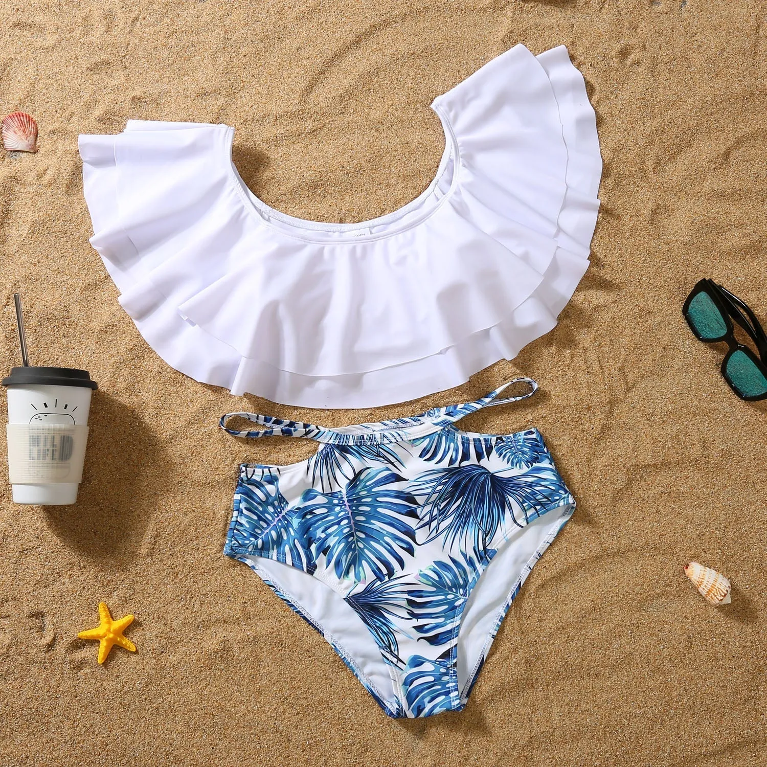 Breezy Palm Leaf Family Matching Swimsuit