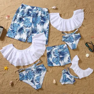 Breezy Palm Leaf Family Matching Swimsuit