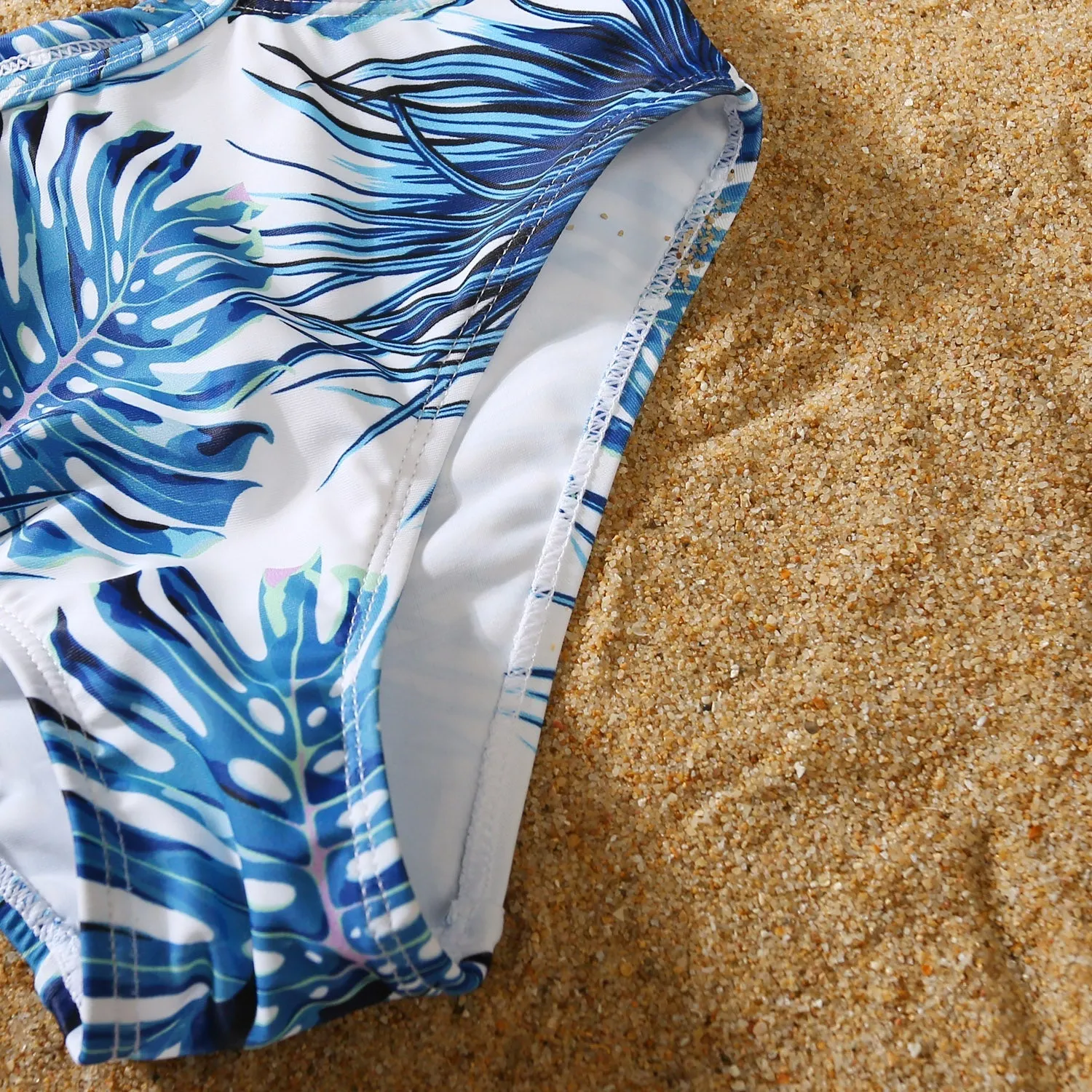 Breezy Palm Leaf Family Matching Swimsuit