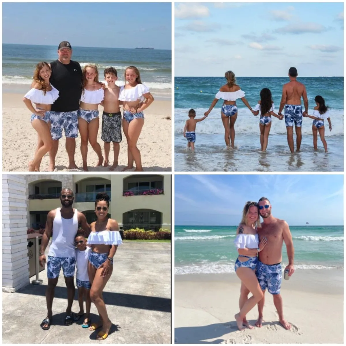 Breezy Palm Leaf Family Matching Swimsuit