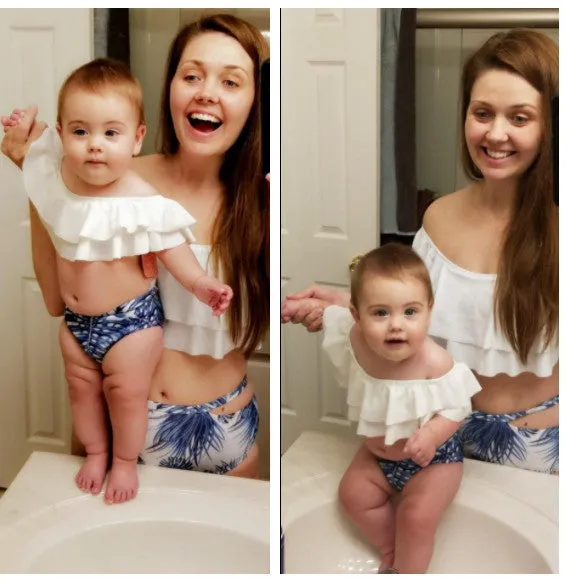 Breezy Palm Leaf Family Matching Swimsuit