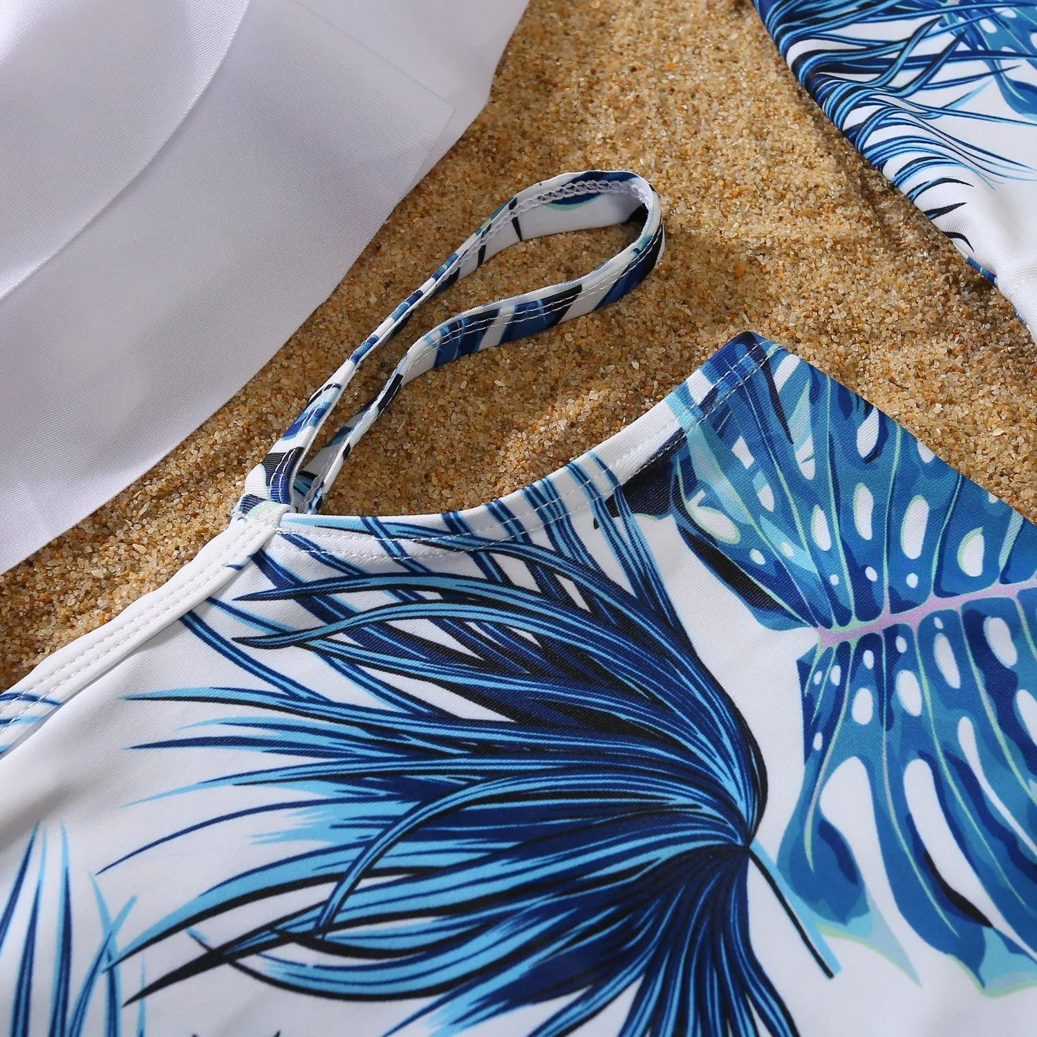 Breezy Palm Leaf Family Matching Swimsuit