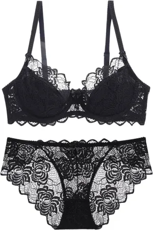 Brief for Men Lingerie Womens Comfortable And Breathable Gathering Oversized Bra Set Lace Umbrella