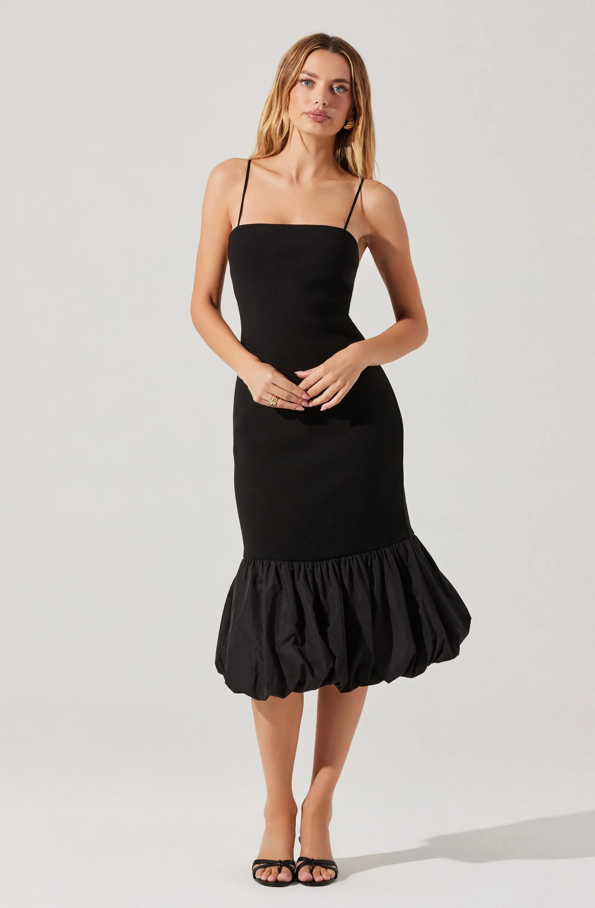 Brittnea Dress in Black Abstract Pattern