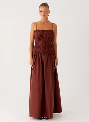 Brooke Maxi Dress - Chocolate Layer Ready Stylish Waist Fit Brooke Maxi Dress - Chocolate