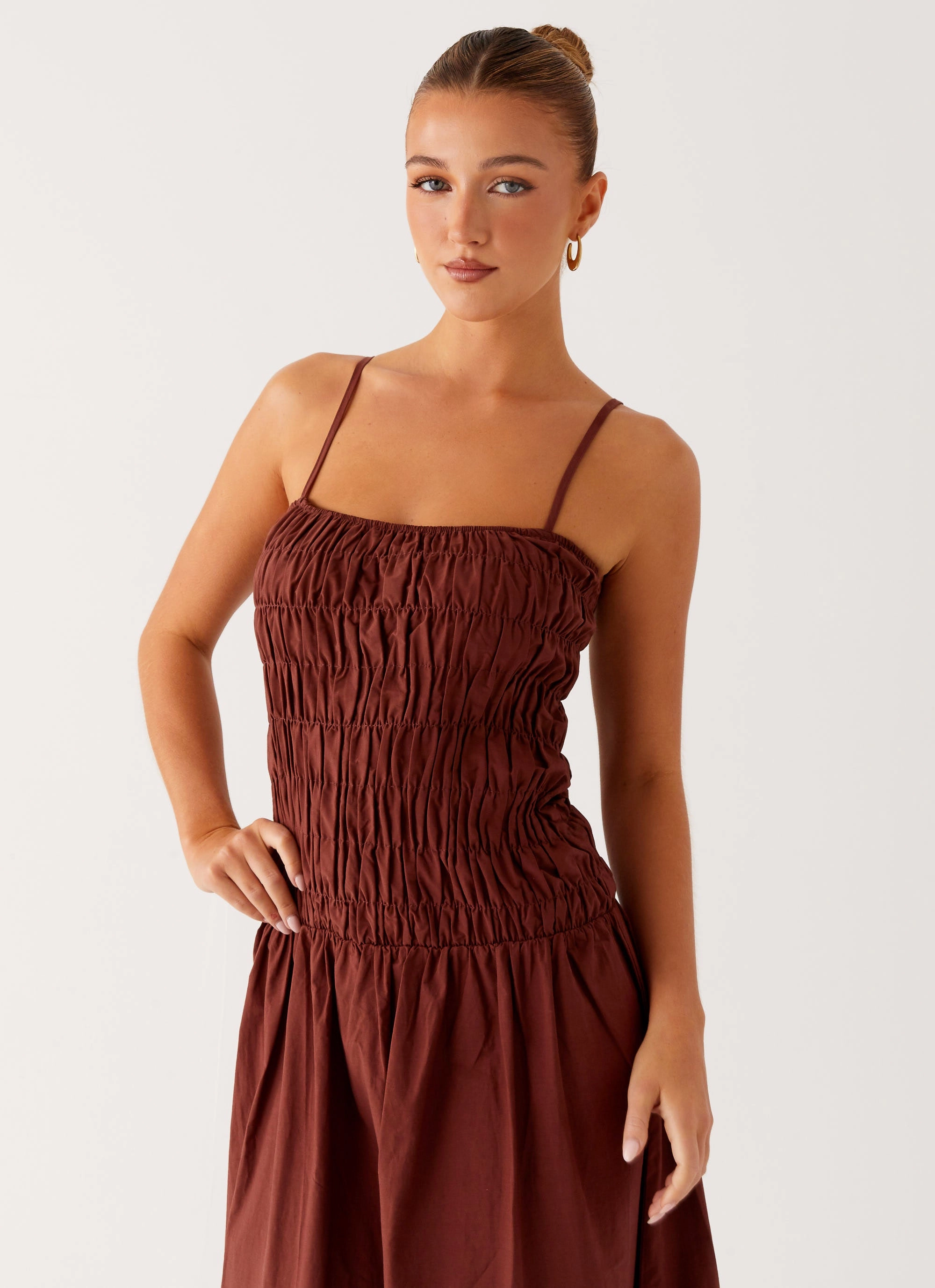Light Finish Brooke Maxi Dress - Chocolate