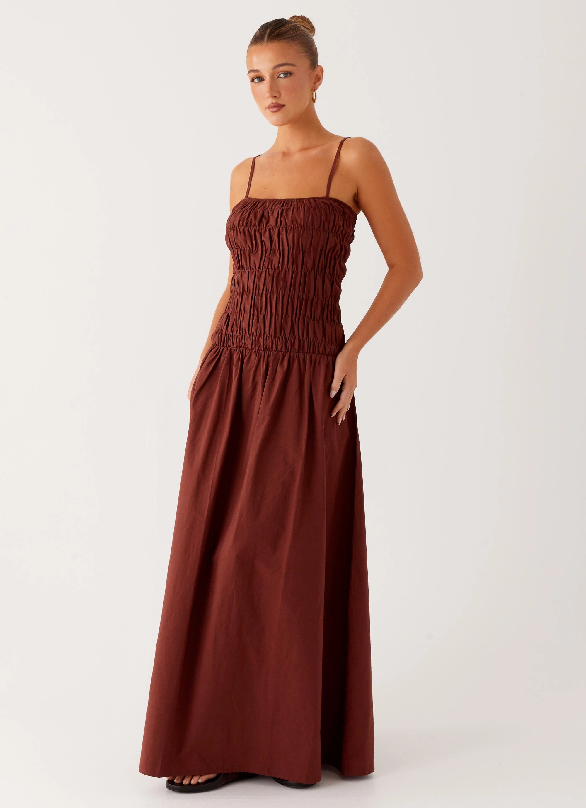 Smooth Mood Casual chic dress Brooke Maxi Dress - Chocolate