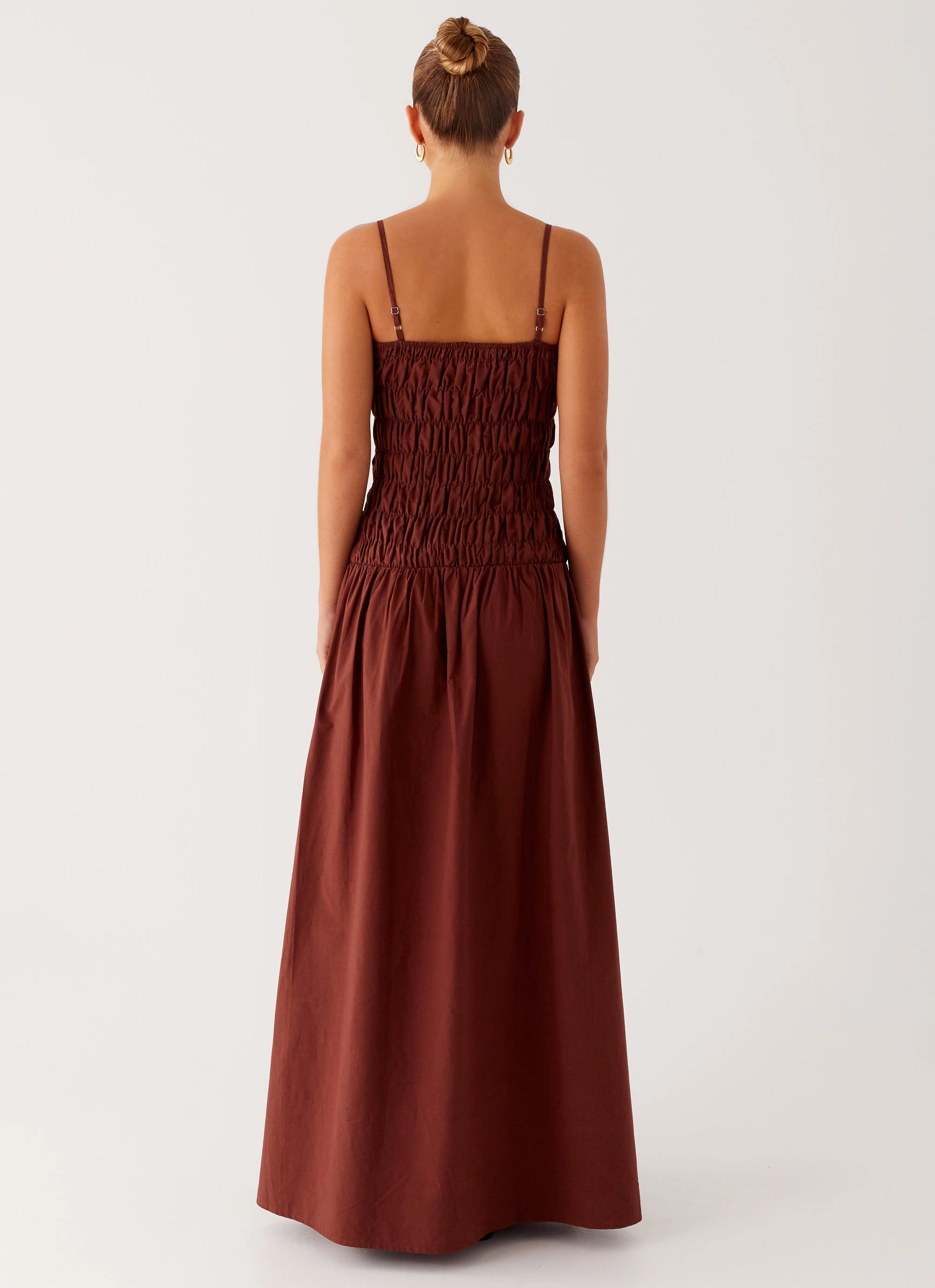 Airy Fabric Delicate Touch Brooke Maxi Dress - Chocolate