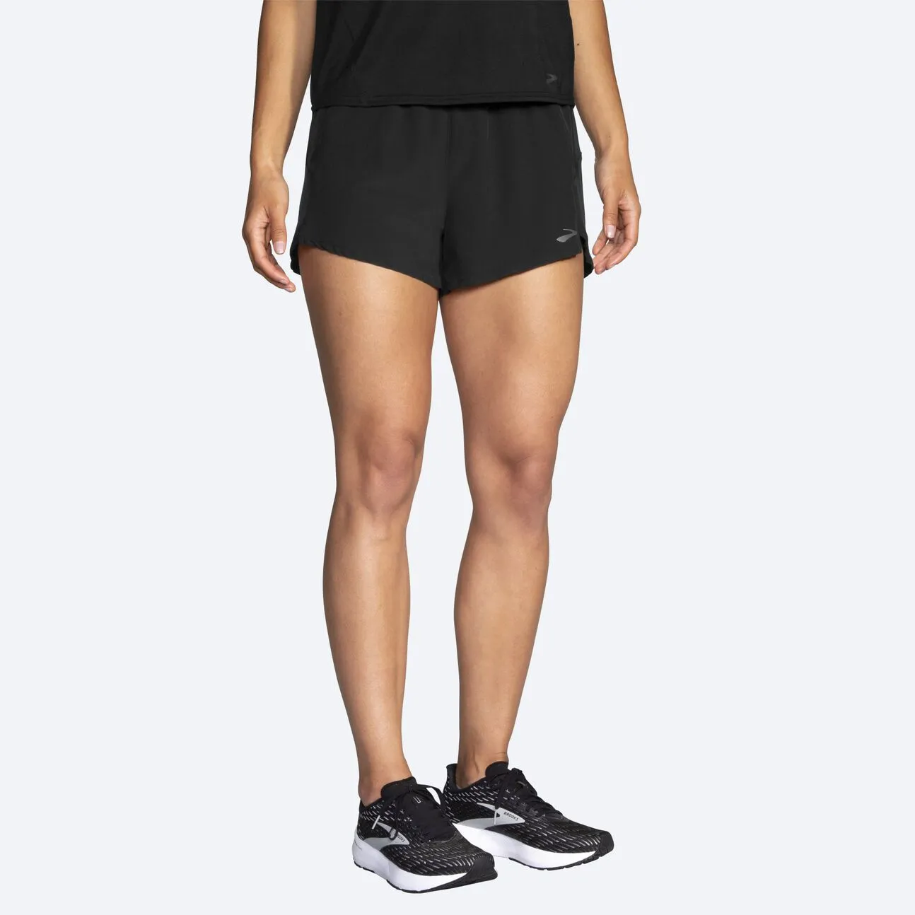 Brooks Womens Chaser 3" Short- Black (221463006)