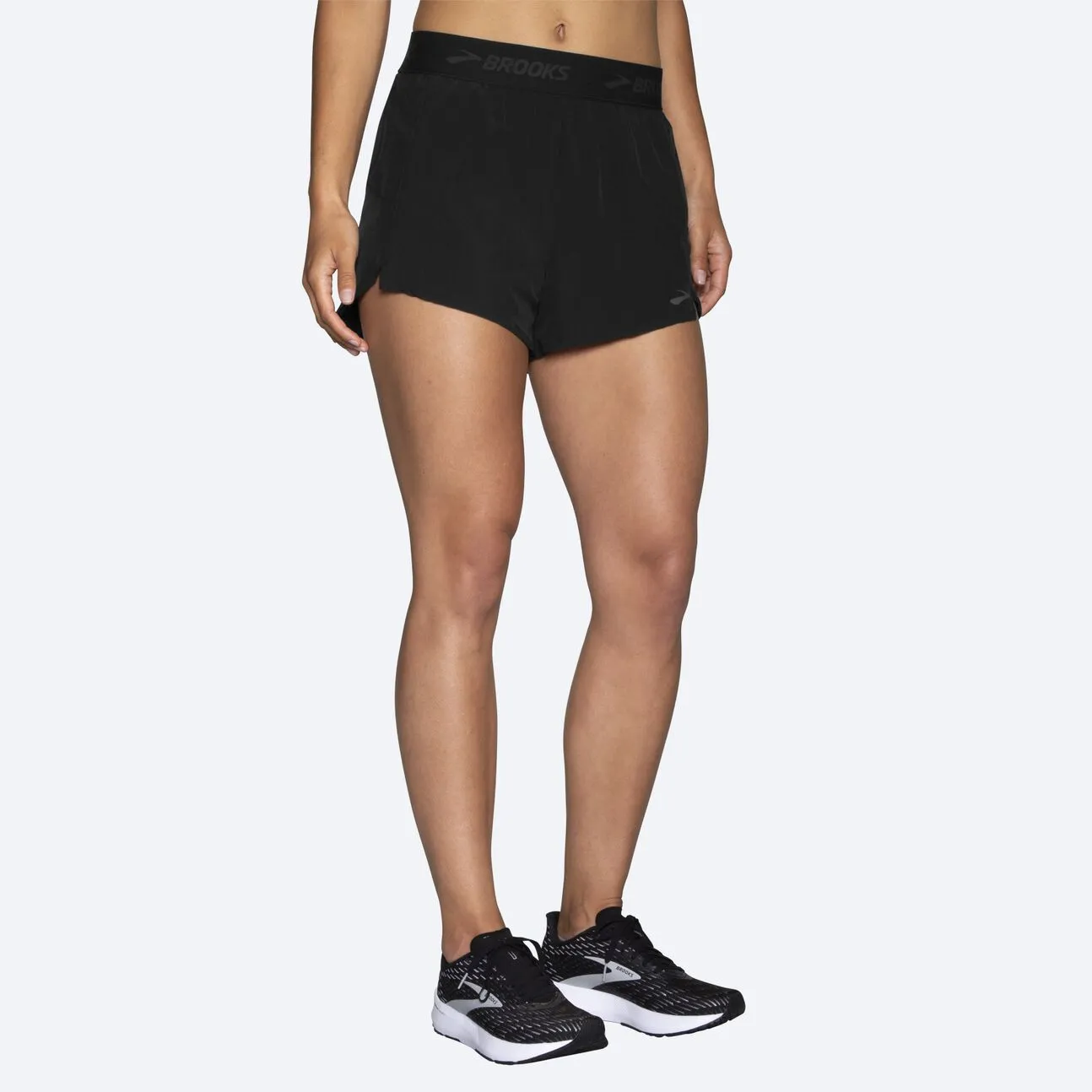 Brooks Womens Chaser 3" Short- Black (221463006)