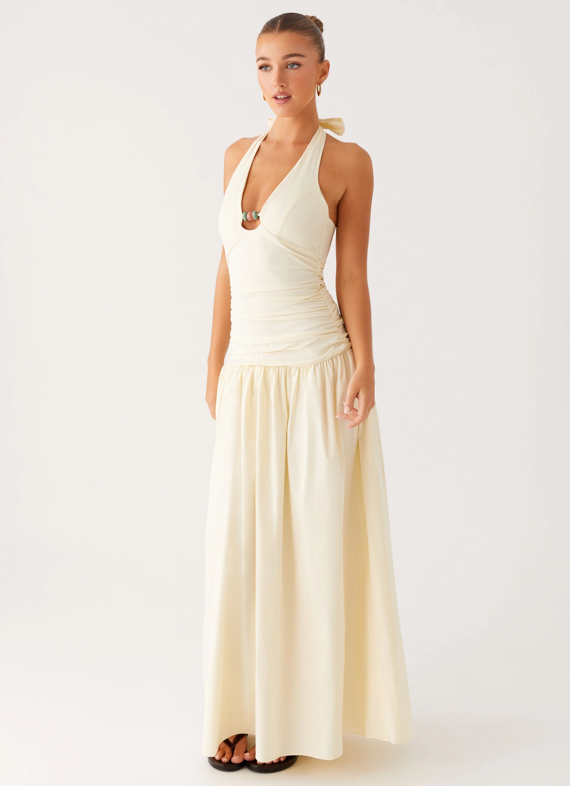 Val Maxi Dress - Lemon Polite Tone Happy Fit
