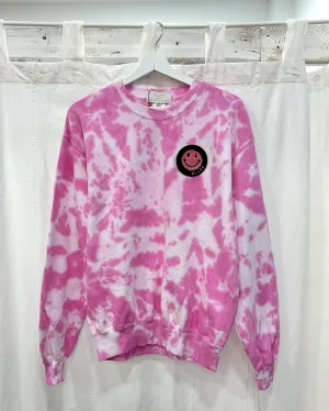 BUBBLE PINK tie-dye sweatshirt