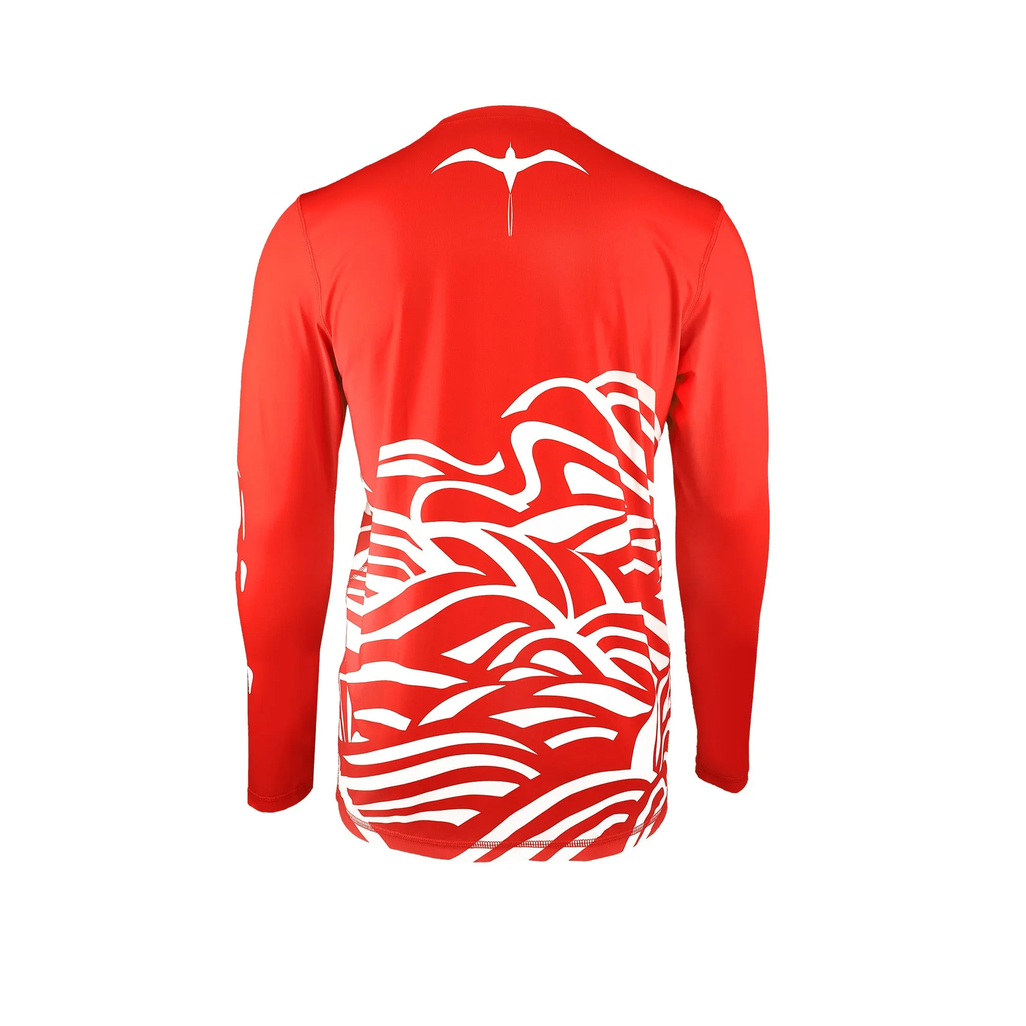 Bump Long Sleeve UPF 30 Shirt in Red