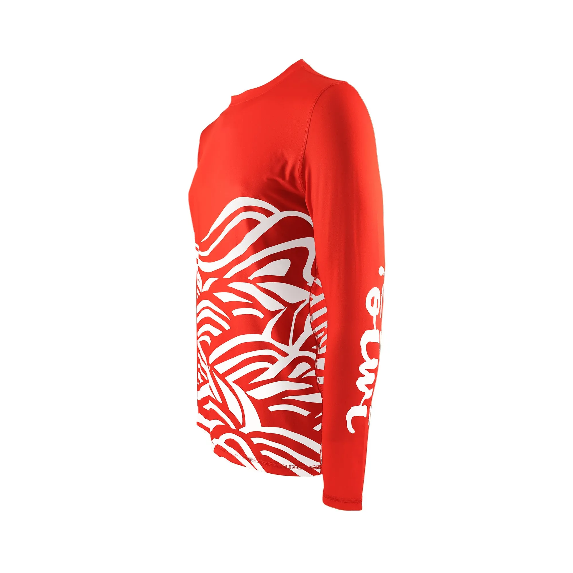 Bump Long Sleeve UPF 30 Shirt in Red