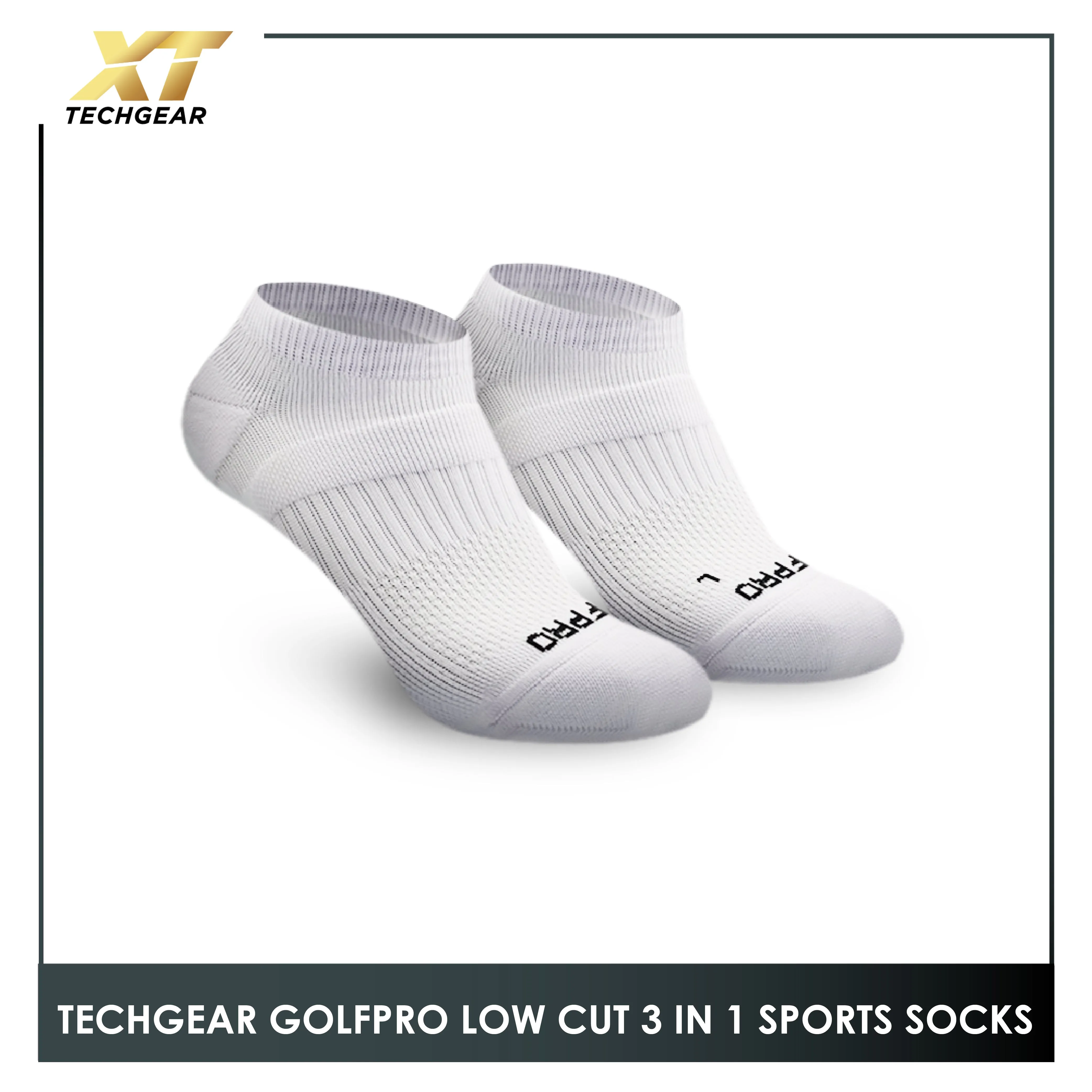 Burlington Men's Techgear Golf Pro Thick Sports Low Cut Socks 3 pairs in a pack OTGMGVG1