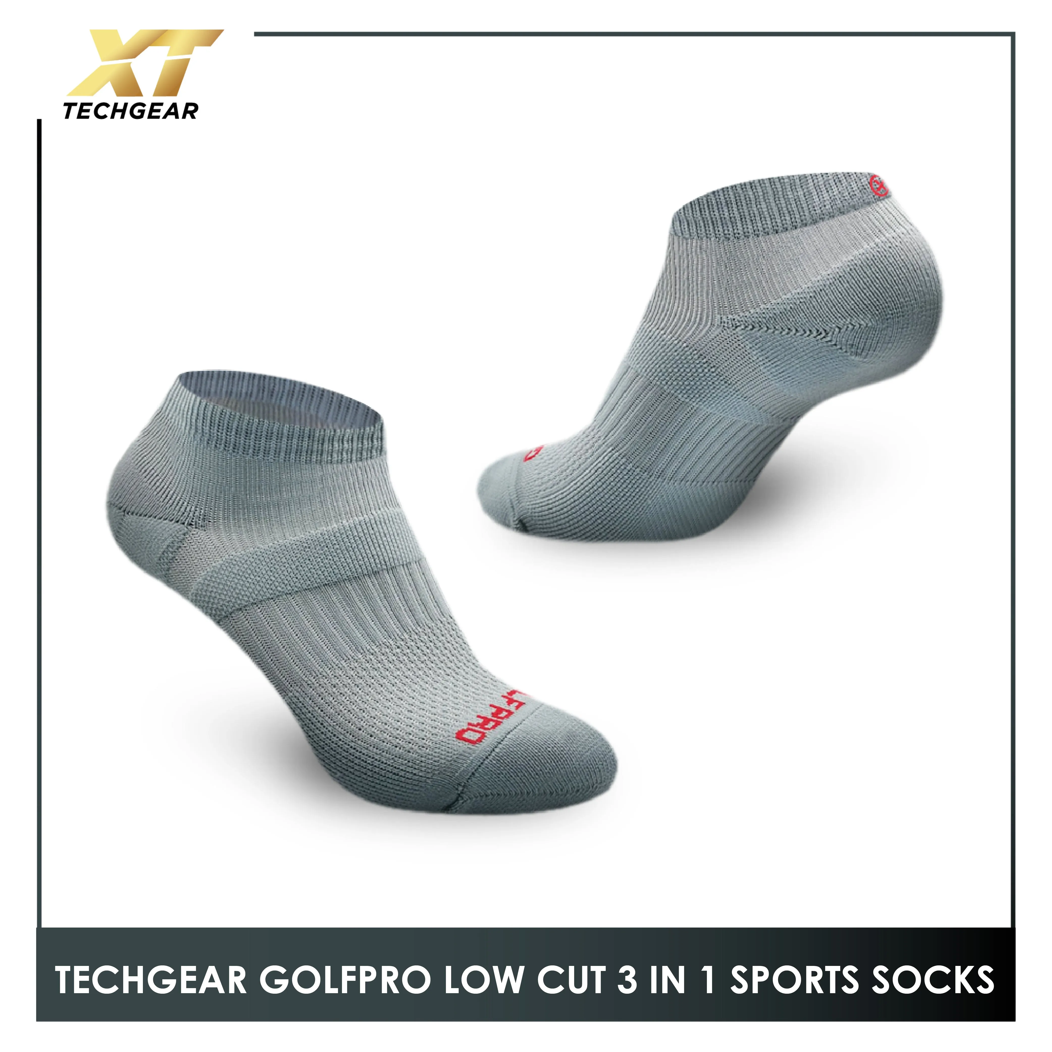 Burlington Men's Techgear Golf Pro Thick Sports Low Cut Socks 3 pairs in a pack OTGMGVG1