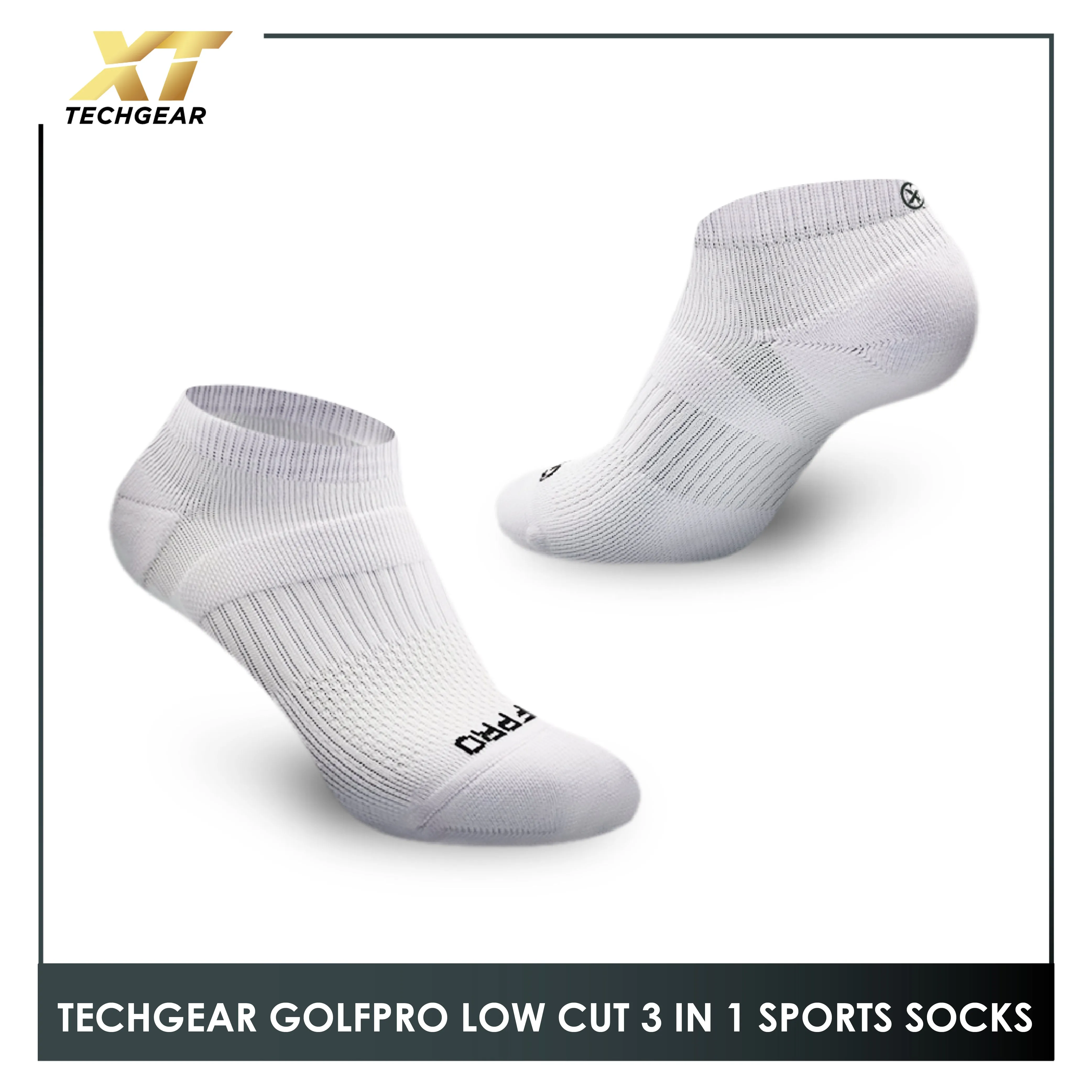 Burlington Men's Techgear Golf Pro Thick Sports Low Cut Socks 3 pairs in a pack OTGMGVG1