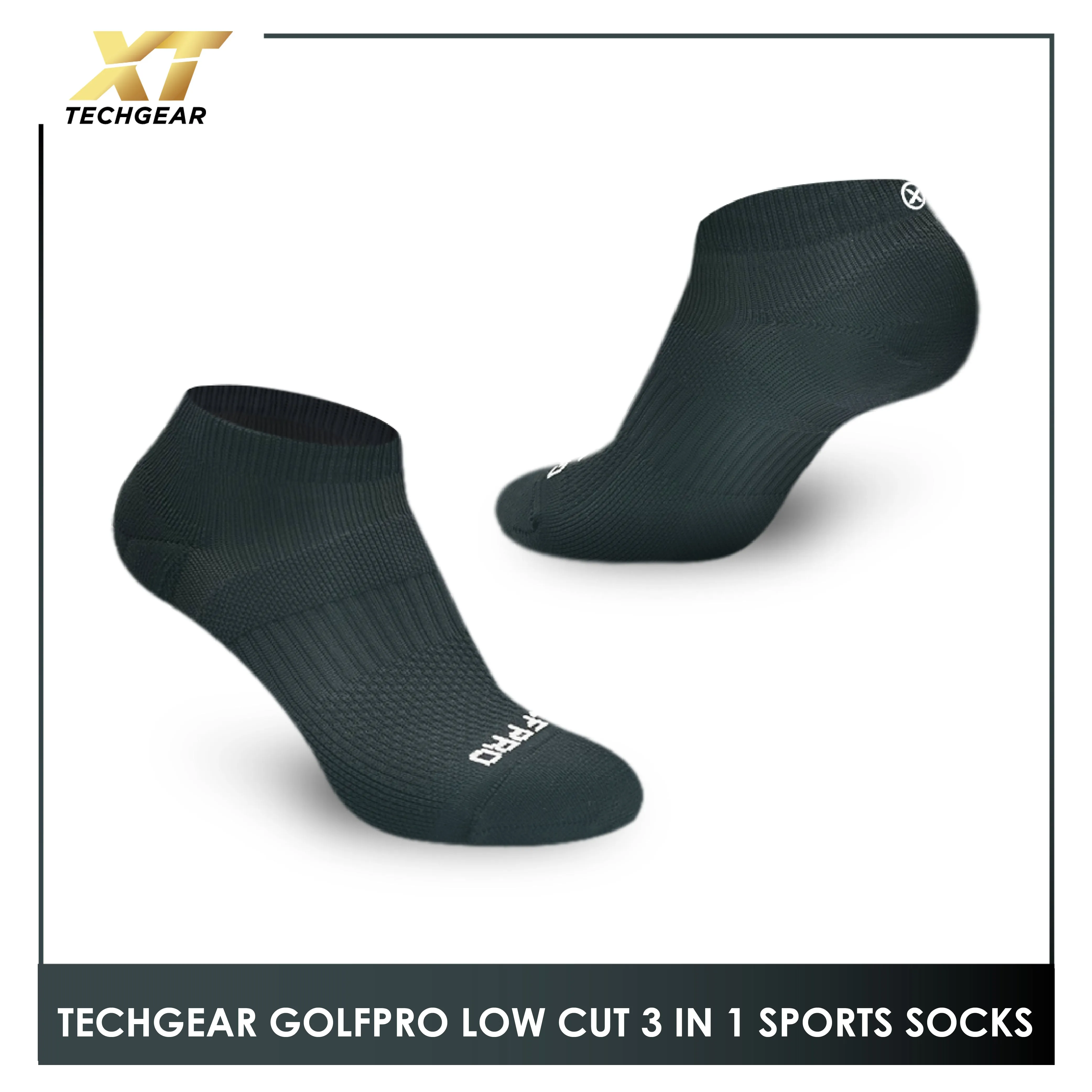 Burlington Men's Techgear Golf Pro Thick Sports Low Cut Socks 3 pairs in a pack OTGMGVG1