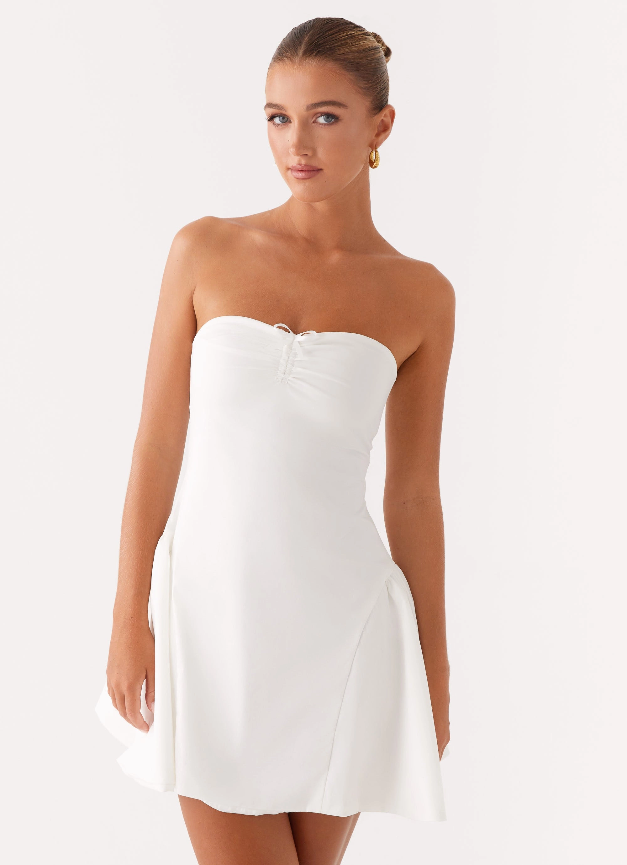Lucille Mini Dress - White Basic Fashion