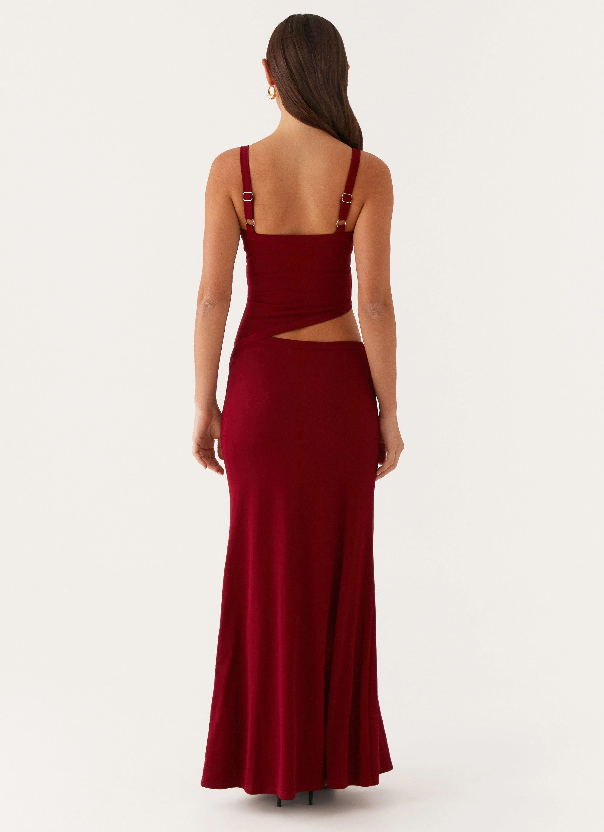 Breathable Feel Jocelyn Maxi Dress - Maroon