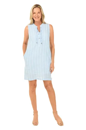 Cabana Stripe Sleeveless Lace-Up Dress Comfortable Sets Cabana Stripe Sleeveless Lace-Up Dress Cool Texture Chic Layers