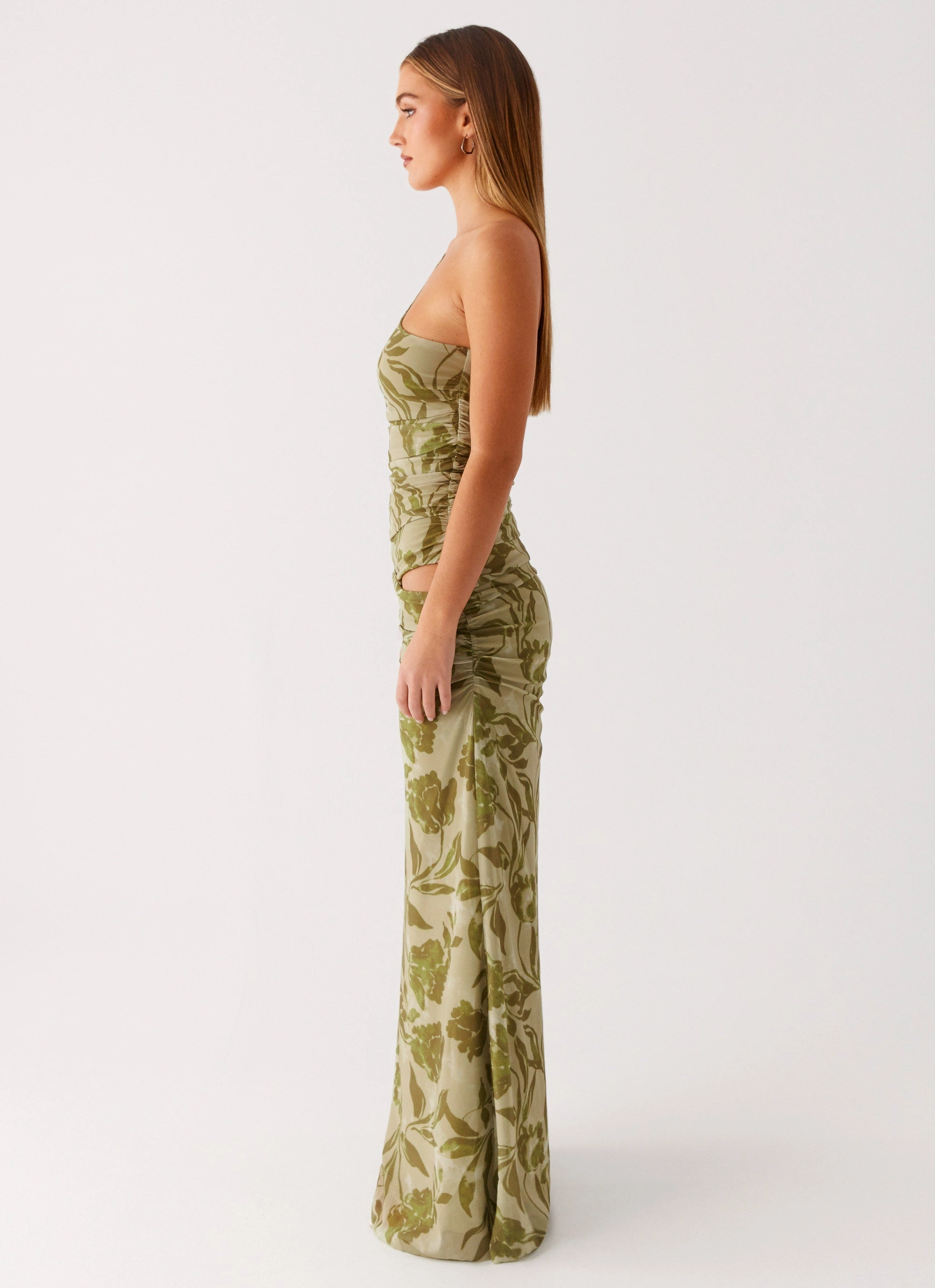 Georgiana Maxi Dress - Jade Fern LayeredHemline Grace Flow