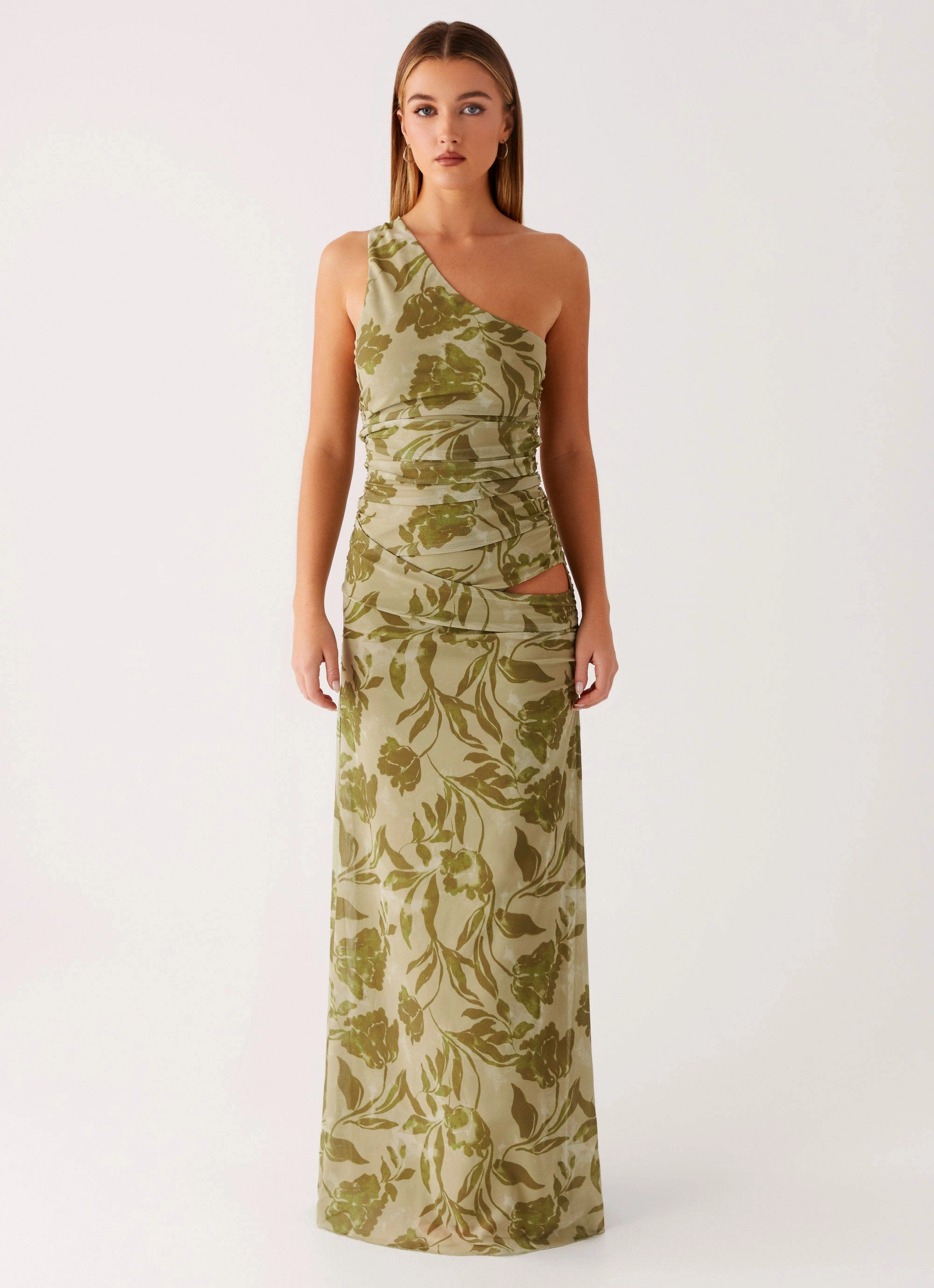 Crisp Finish Georgiana Maxi Dress - Jade Fern