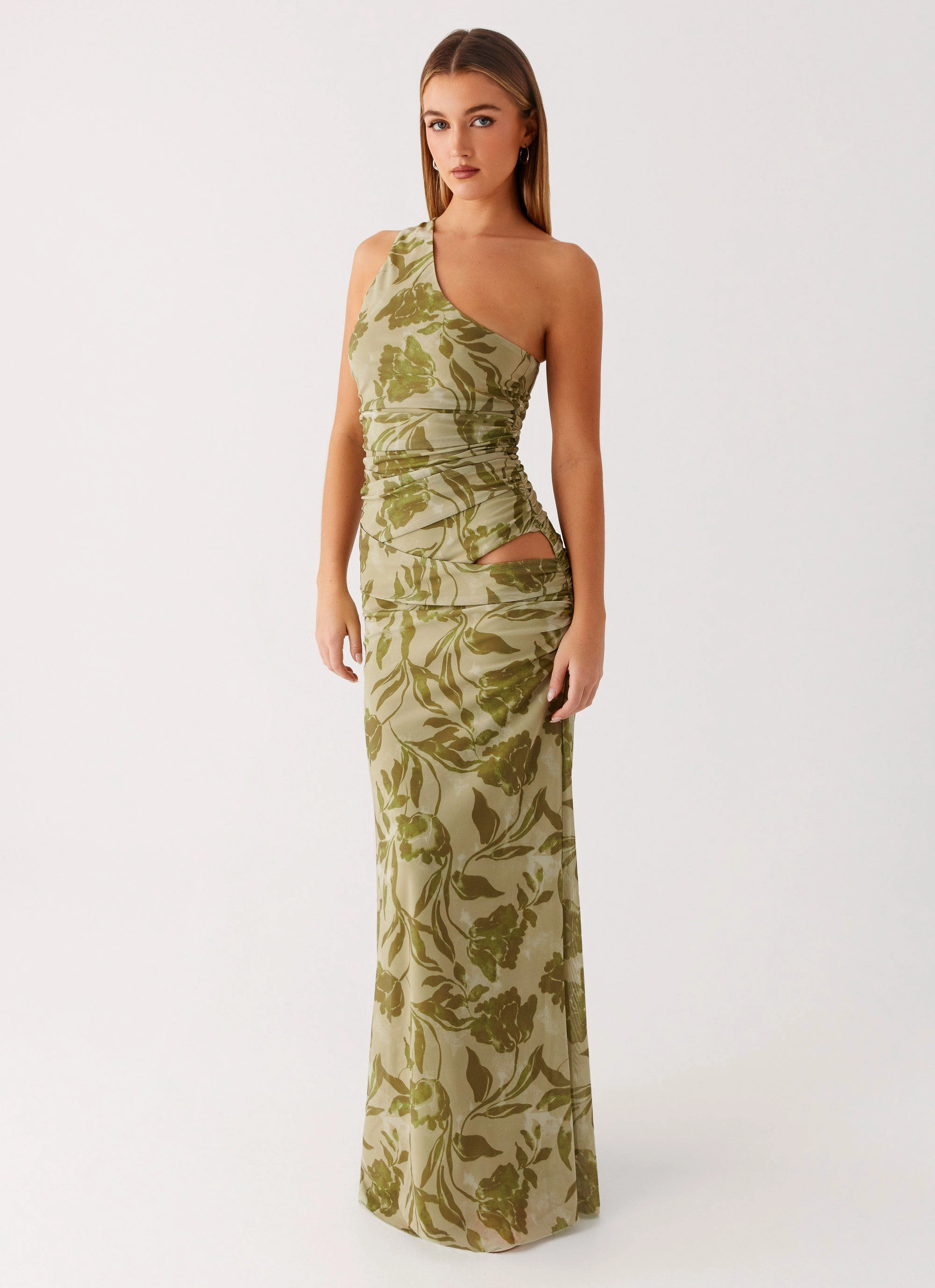 Sleek Cut Georgiana Maxi Dress - Jade Fern