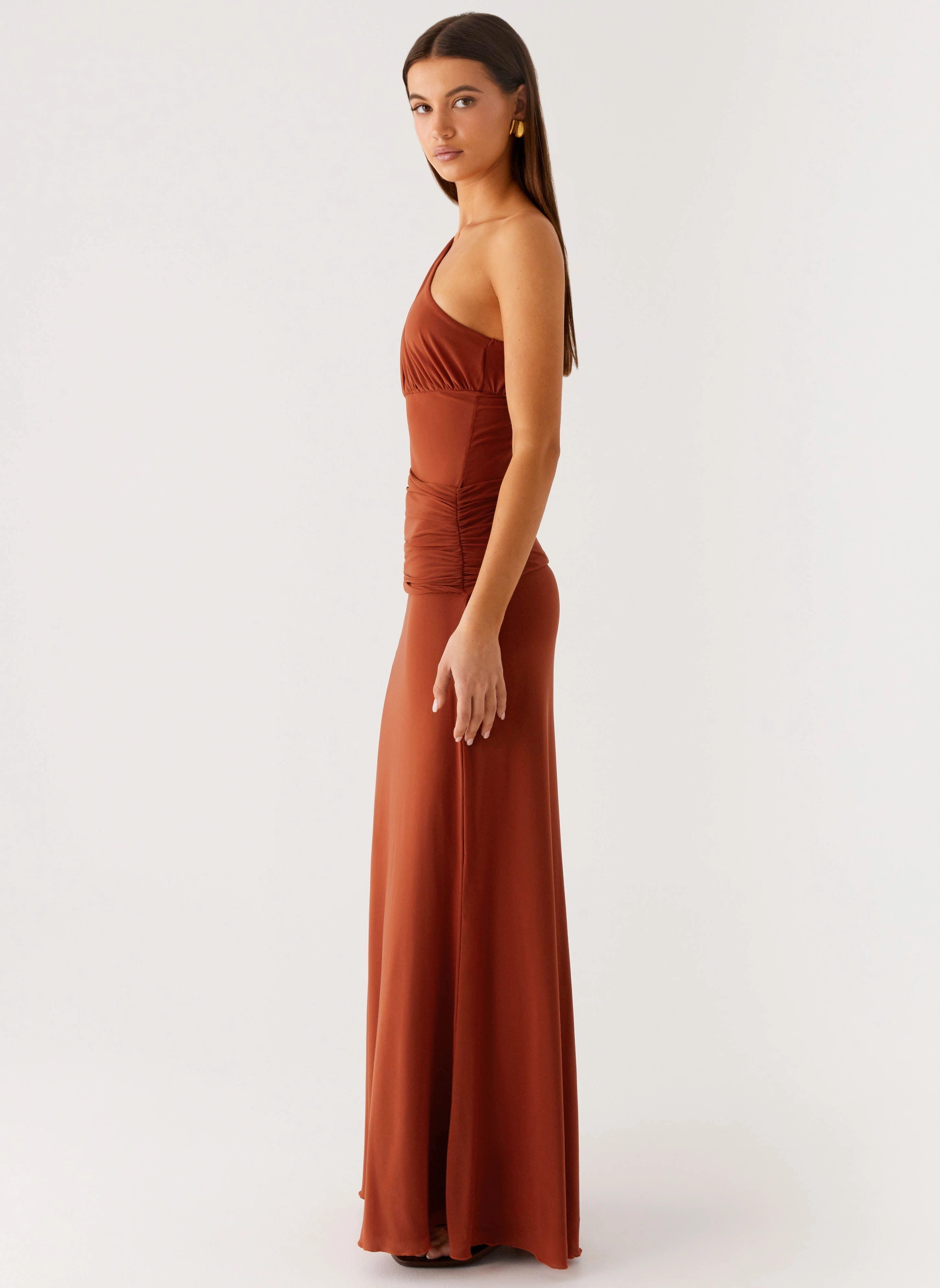 Work Pairing Glimmer Maxi Dress - Rust