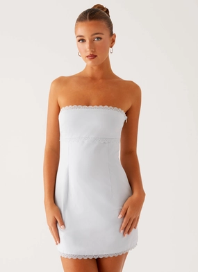 Cala Mini Dress - Blue Flattering Silhouette Wear Simple yet chic gown Water-resistant Cala Mini Dress - Blue