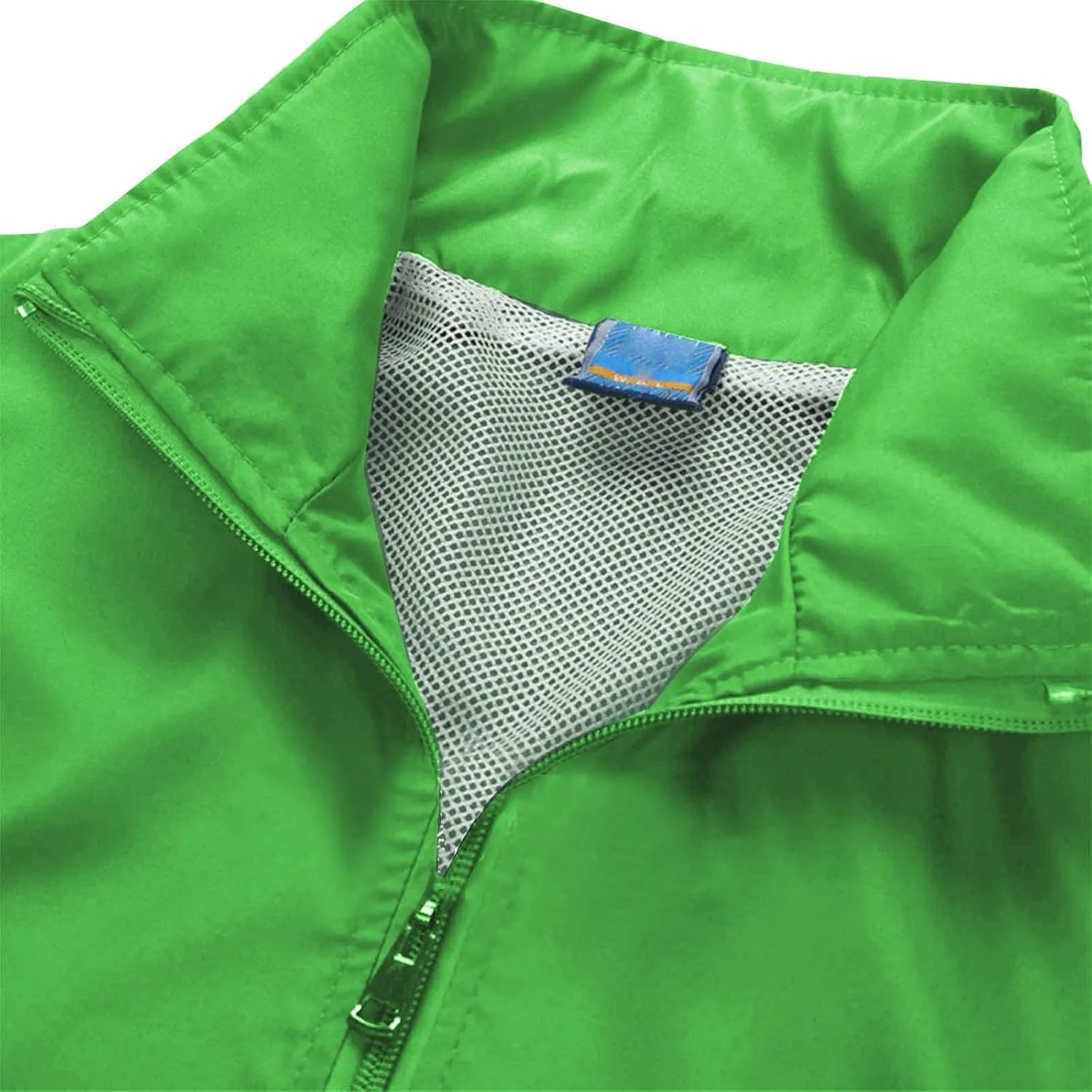 Cambkatl Men's Sports Coat, Full Zipper Stand Collar Long Sleeve Outwear Jacket with Mesh Liner & Pockets