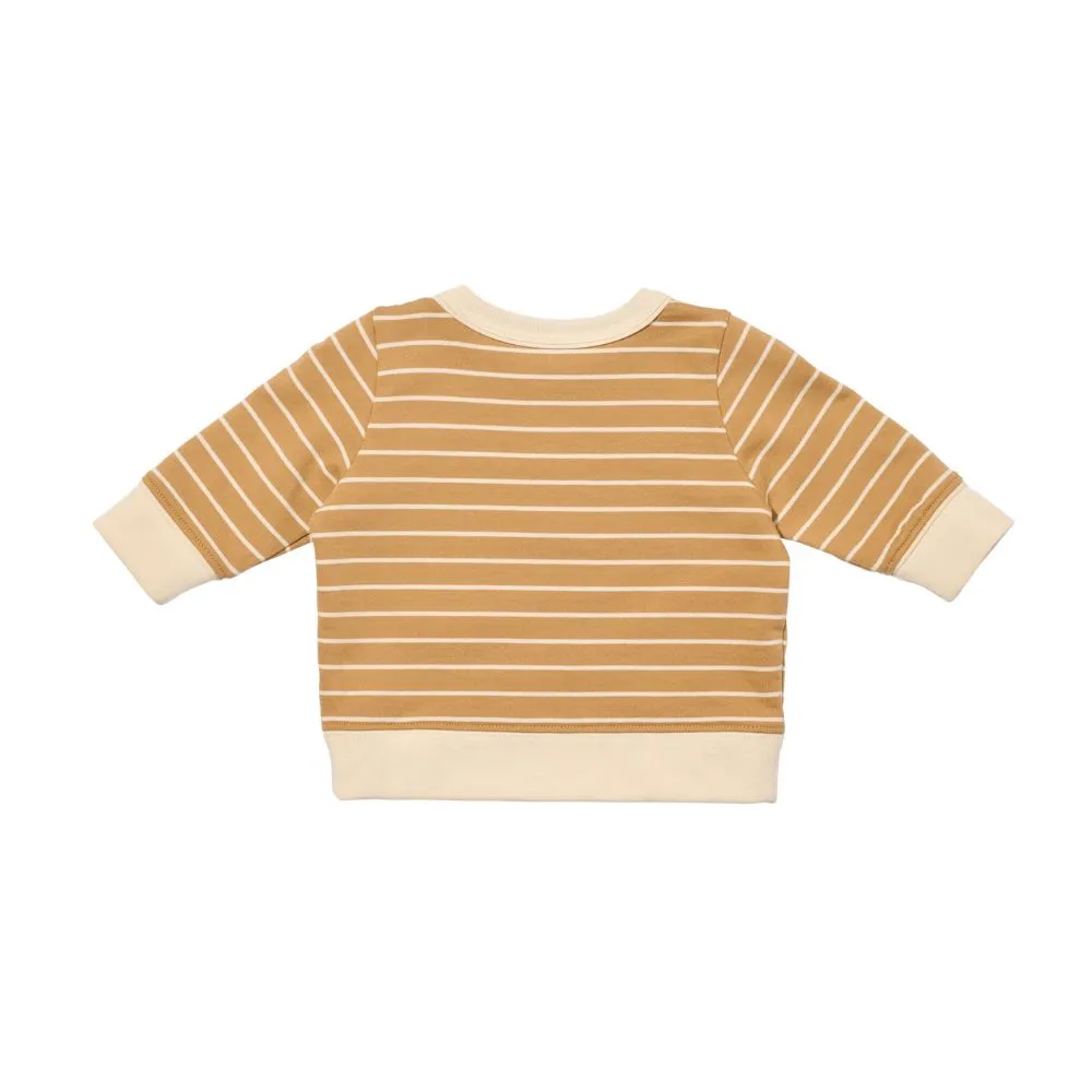 Camel French Stripe Remy Sweatshirt
