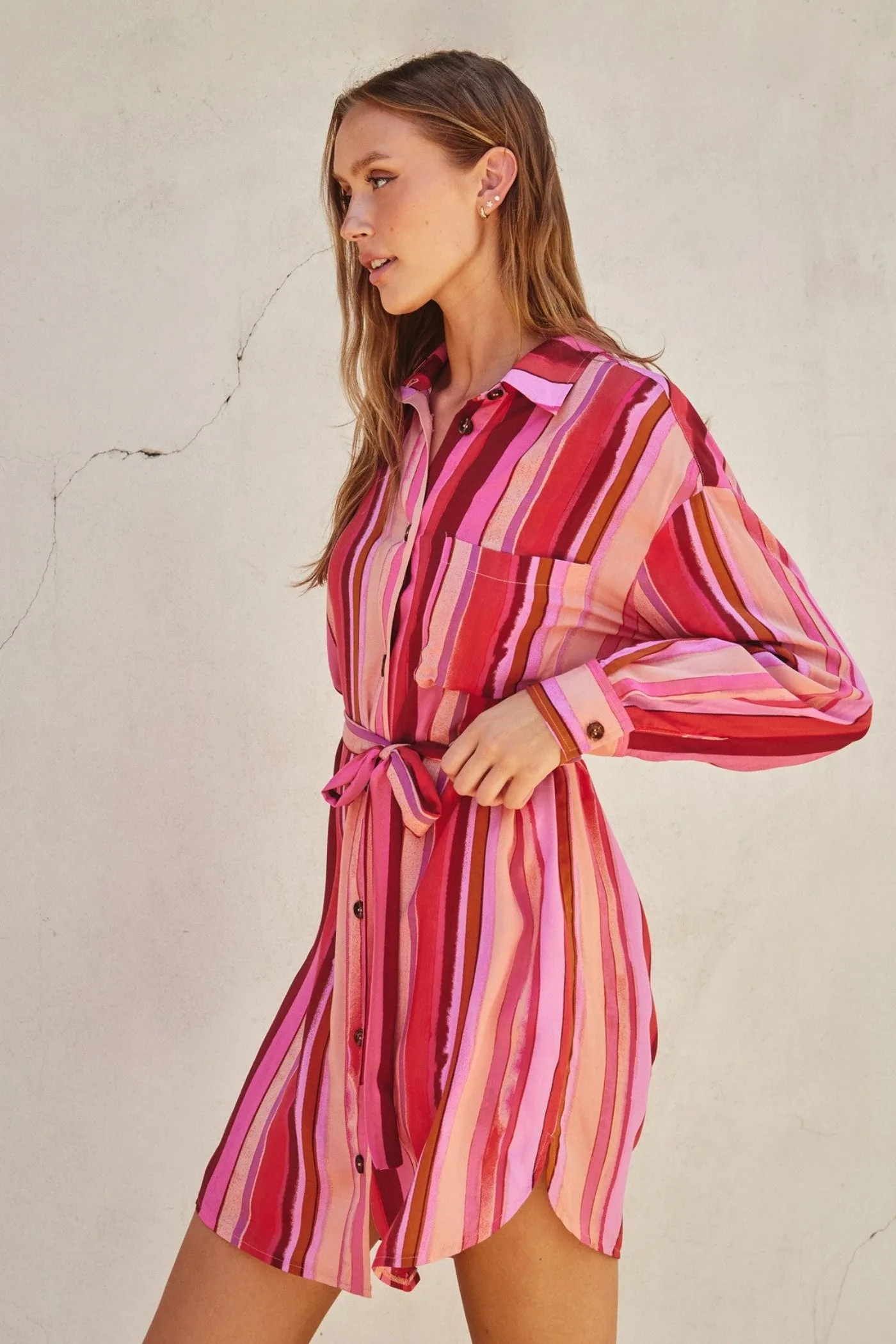 CAMILA RELAXED MINI SHIRT DRESS Body Flow