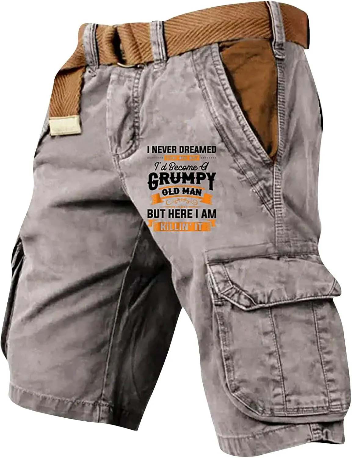Camo Shorts Men Lightweight Baggy Summer Ripstop Activewear with Pockets Fishing Wide Leg Shorts