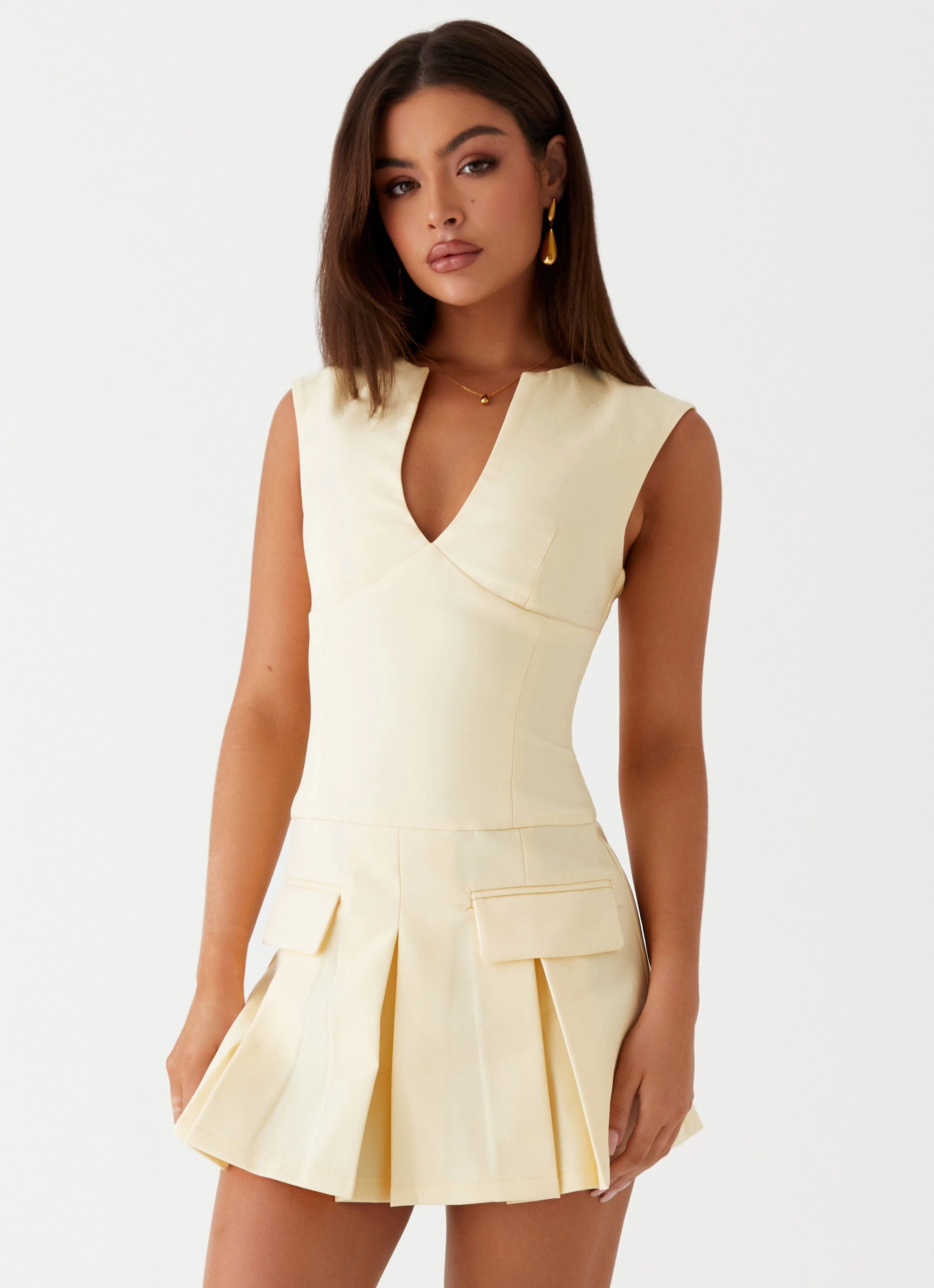 All Time Fit Cassia Mini Dress - Yellow