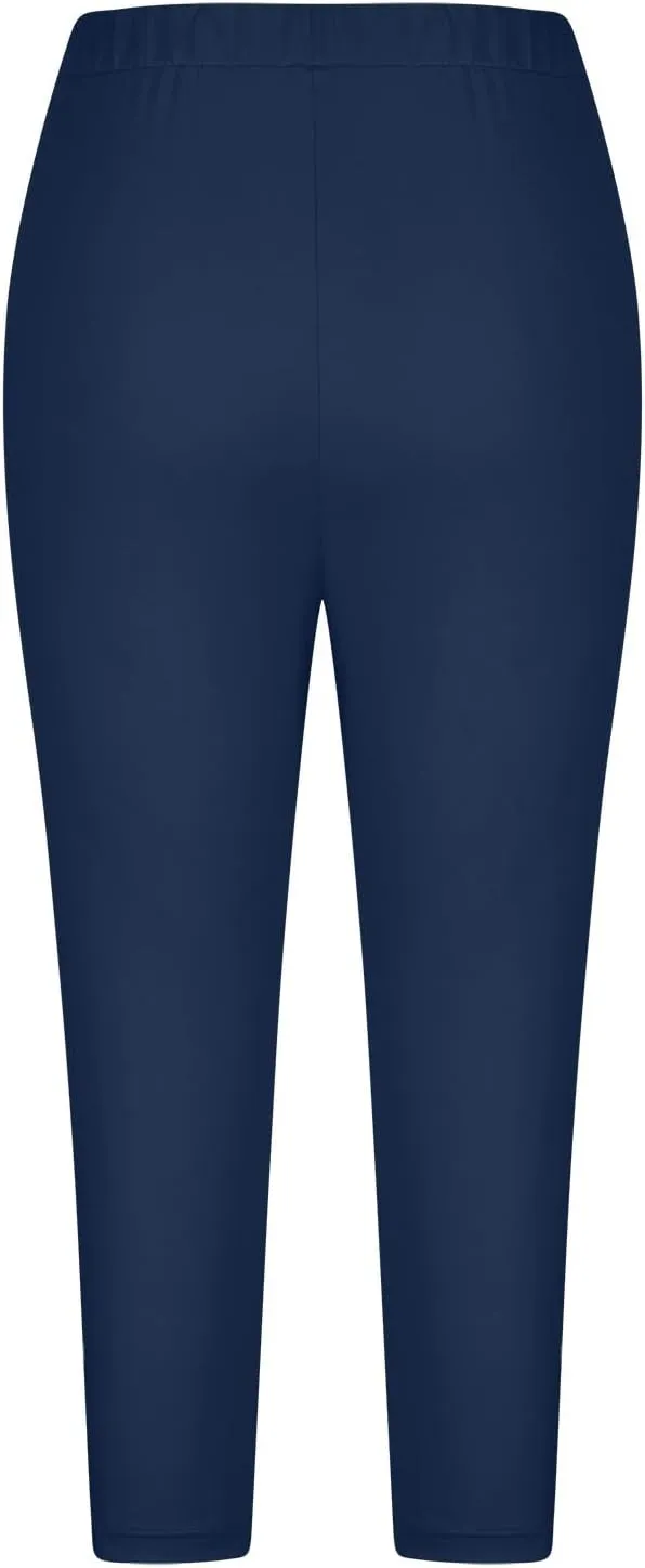 Capri Leggings for Women Knee Length Capri Leggings 2024 Summer Cropped Pants Casual Solid Comfy Capris Capri