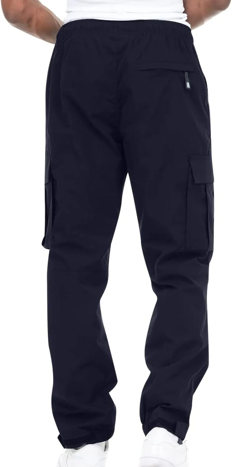 Cargo Pants Men Classic Fit Lightweight Joggers Multi Pockets Casual Athletic Workout Running Pants Activewear