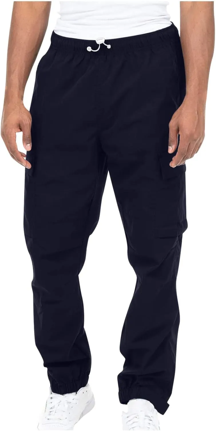 Cargo Pants Men Classic Fit Lightweight Joggers Multi Pockets Casual Athletic Workout Running Pants Activewear