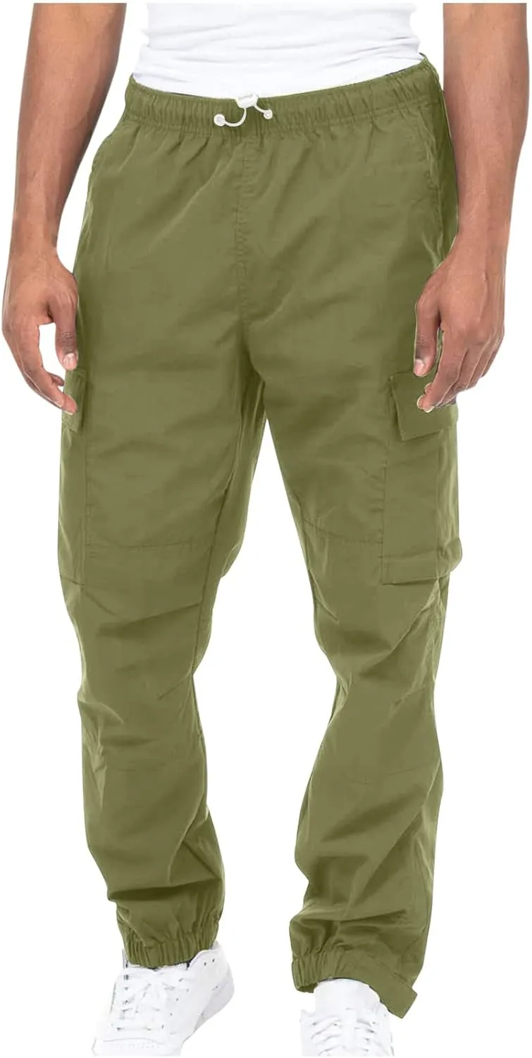 Cargo Pants Men Classic Fit Lightweight Joggers Multi Pockets Casual Athletic Workout Running Pants Activewear
