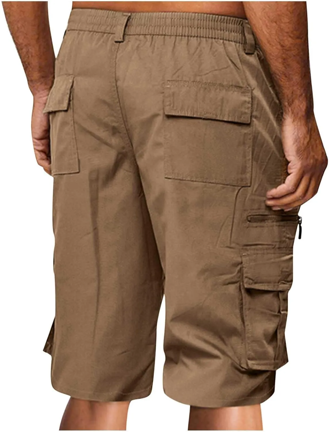 Cargo Shorts for Men Knee Length Combat Short with Multi-Pocket Outdoor Sports Hiking Jogger Short Pants