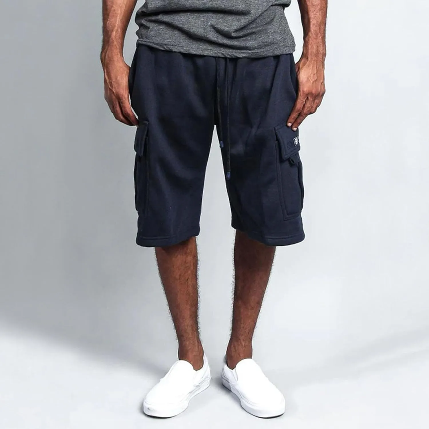 Cargo Sweat Shorts for Men Drawstring Elastic Waist Jogger Shorts Summer Comfy Casual Activewear Trendy Streetwear